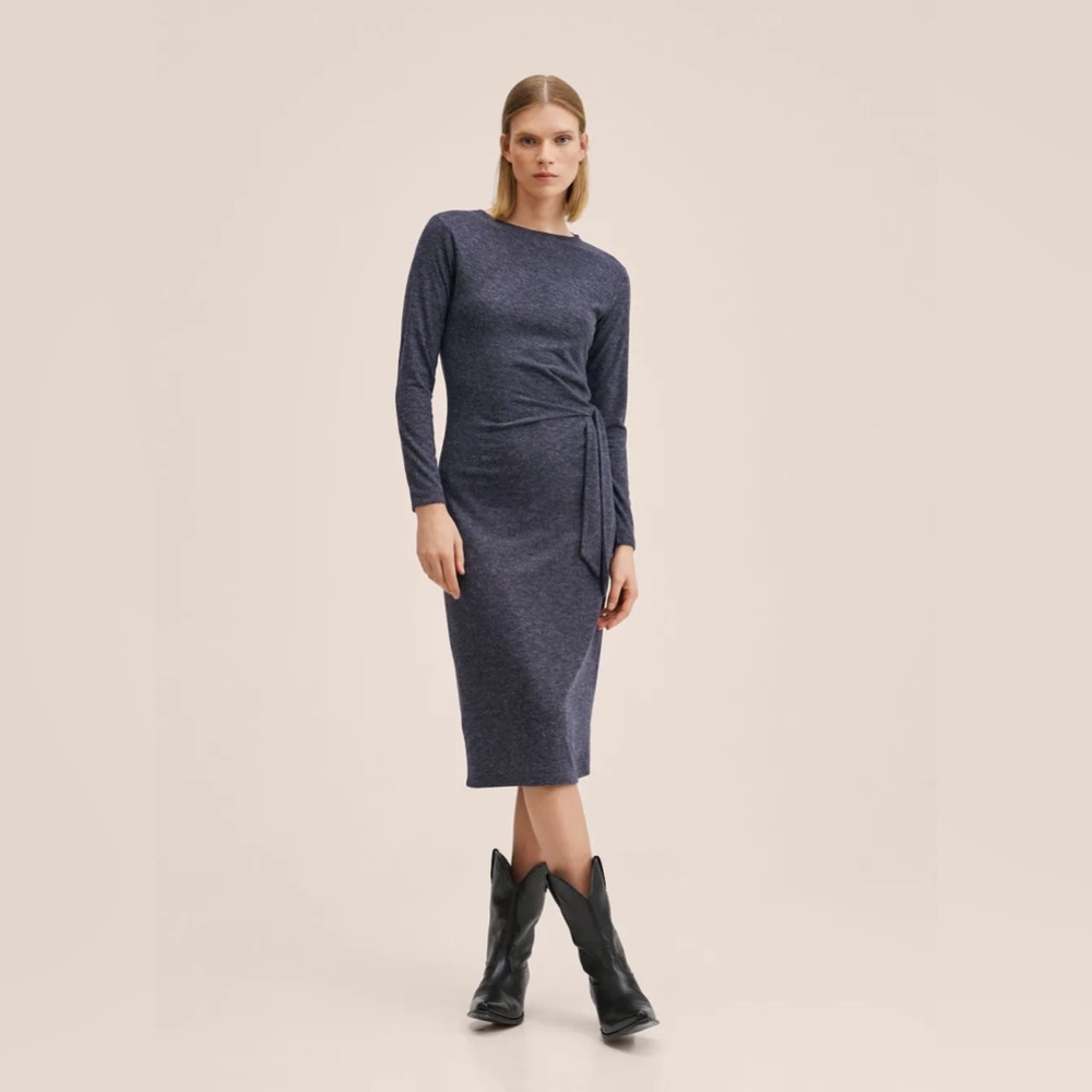 Mango Bow knitted dress